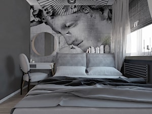 Nowa Huta - Mała szara sypialnia, styl nowoczesny - zdjęcie od Illa Design
