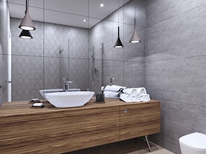 Mieszkanie w czarno - białych tonacjach - Średnia łazienka, styl nowoczesny - zdjęcie od Illa Design