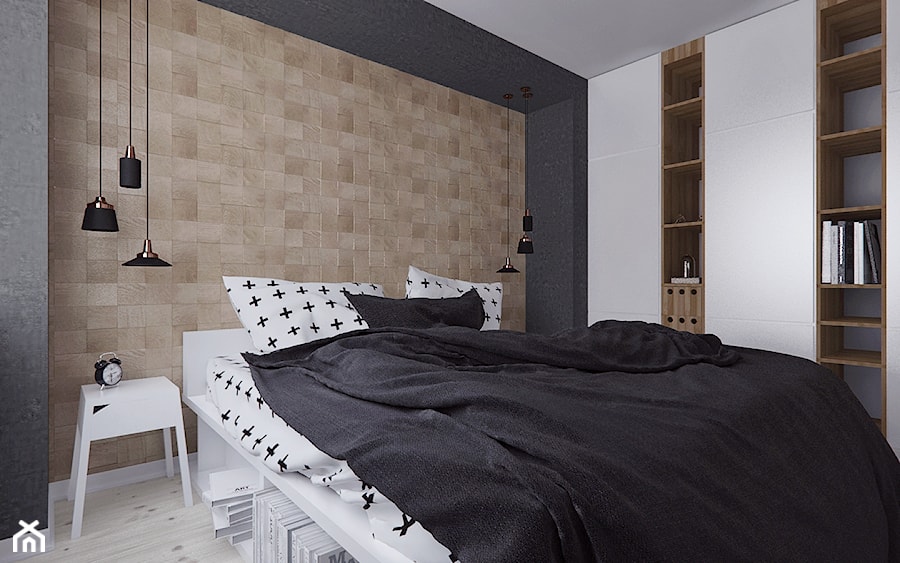 Średnia sypialnia, styl skandynawski - zdjęcie od Illa Design