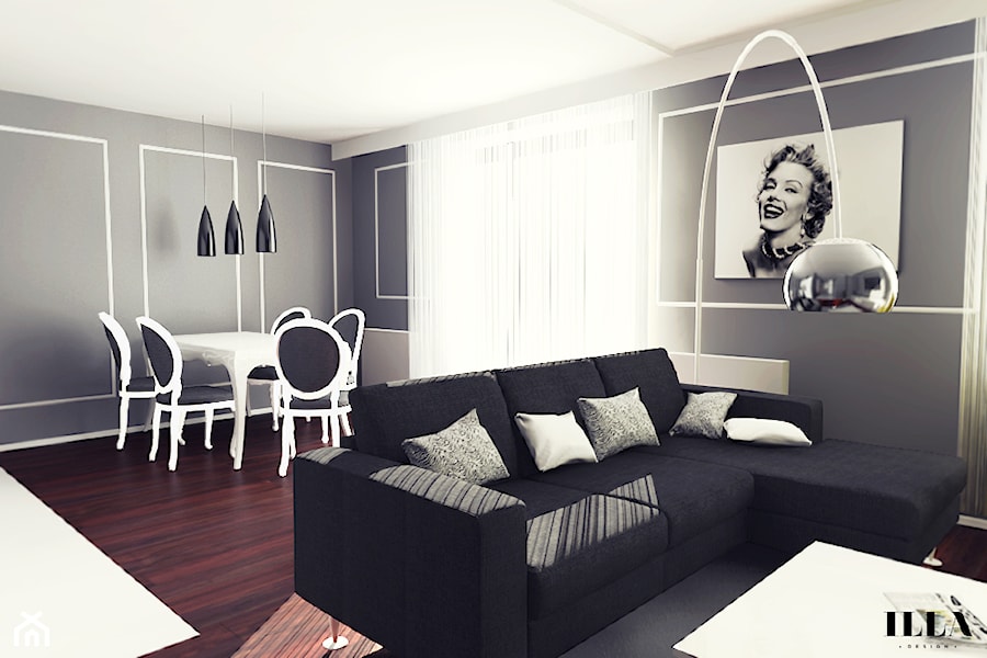 Eleganckie mieszkanie w Krakowie - Salon - zdjęcie od Illa Design