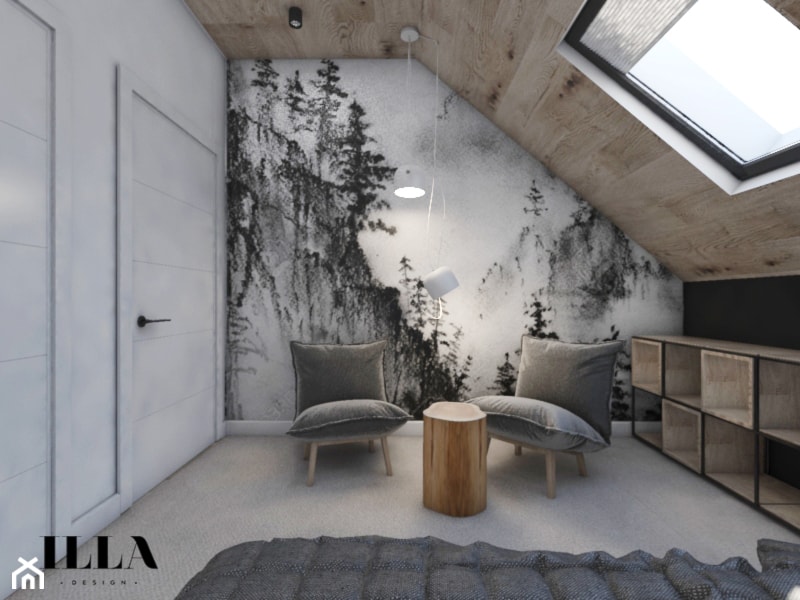 W industrialnym stylu - Sypialnia, styl skandynawski - zdjęcie od Illa Design