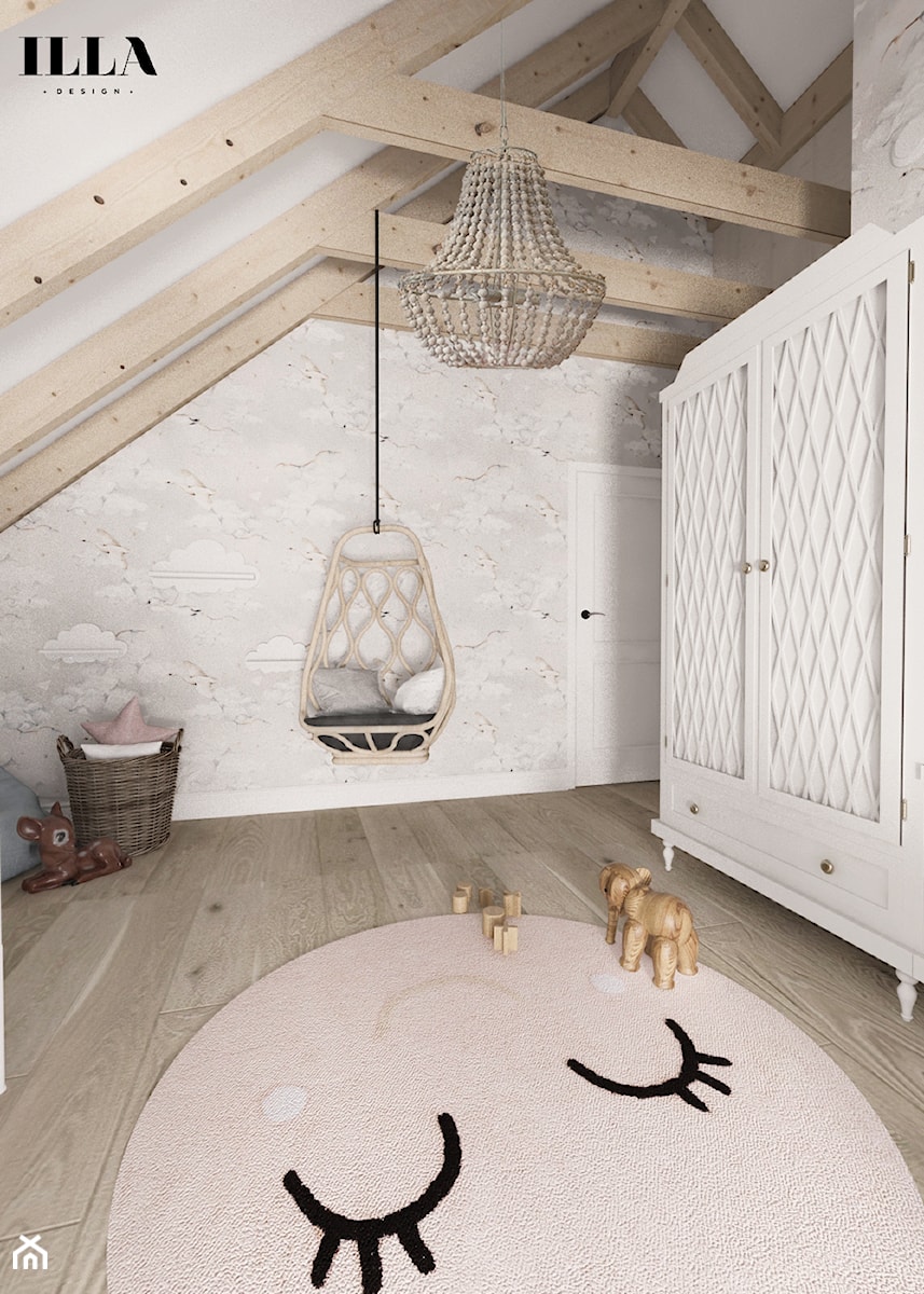 Projekt wnętrz drewnianego domu - Pokój dziecka, styl tradycyjny - zdjęcie od Illa Design
