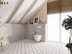 Projekt wnętrz drewnianego domu - Łazienka, styl rustykalny - zdjęcie od Illa Design