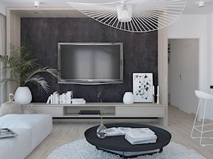 Mieszkanie skandynawski z motywem roślinnym - Salon, styl skandynawski - zdjęcie od Illa Design