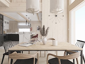 Projekt wnętrz drewnianego domu - Jadalnia, styl rustykalny - zdjęcie od Illa Design