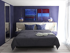 Średnia niebieska sypialnia, styl nowoczesny - zdjęcie od Katarzyna Łagowska