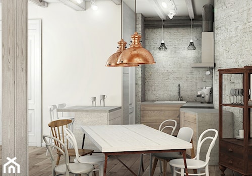 Stare-Nowe - Mała otwarta kuchnia w kształcie litery l, styl nowoczesny - zdjęcie od Pracownia InSide
