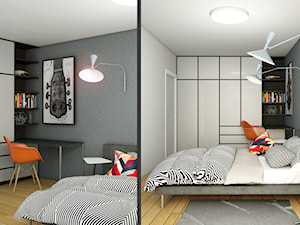 Męskie Wnętrze2 - Sypialnia, styl industrialny - zdjęcie od Pracownia InSide