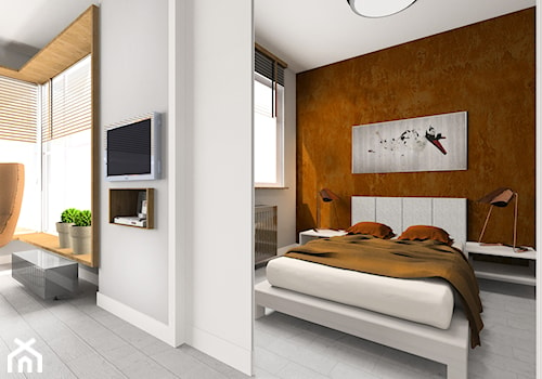 Ciepło i przytulnie - Sypialnia, styl nowoczesny - zdjęcie od Pracownia InSide