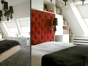 Glamour w nowym wydaniu - Średnia biała sypialnia na poddaszu, styl glamour - zdjęcie od Pracownia InSide