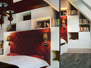 Glamour w nowym wydaniu - Średnia sypialnia na poddaszu, styl glamour - zdjęcie od Pracownia InSide