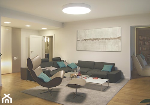 Sztuka & Przestrzeń C.D. - Średni biały salon, styl minimalistyczny - zdjęcie od Pracownia InSide