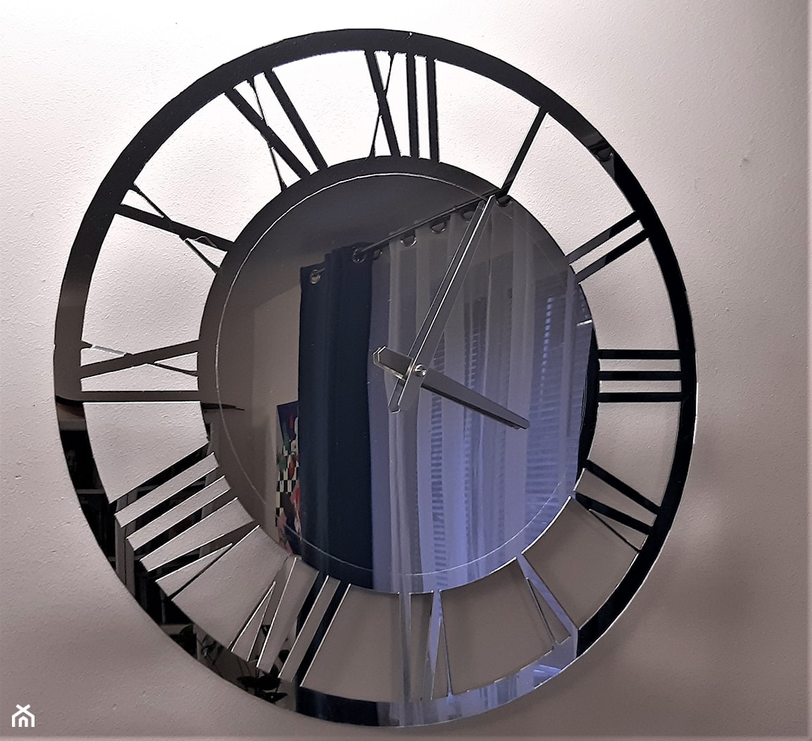 Zegar rzymski lustro - zdjęcie od 4FunDesign - Homebook