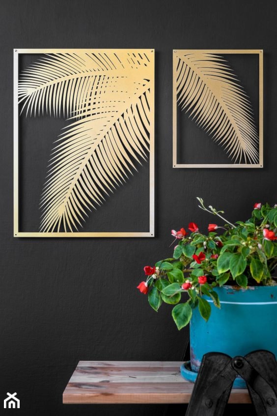 Dekoracja ścienna liście palmy - zdjęcie od 4FunDesign - Homebook