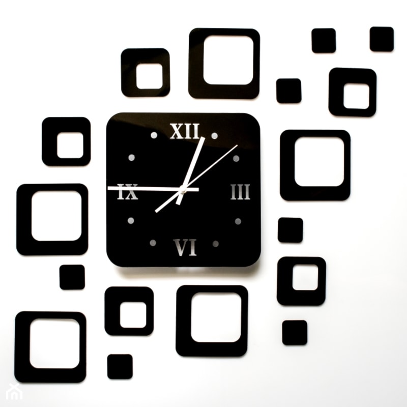 Zegar ścienny Kwadraty. - zdjęcie od 4FunDesign - Homebook