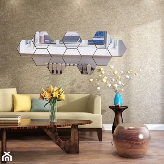 Lustro dekoracyjne Heksagon - zdjęcie od 4FunDesign - Homebook