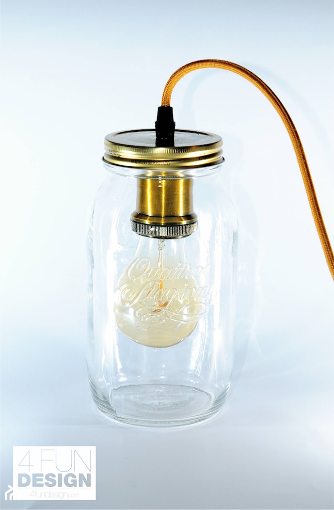 Lampa wisząca ze słoika - zdjęcie od 4FunDesign - Homebook