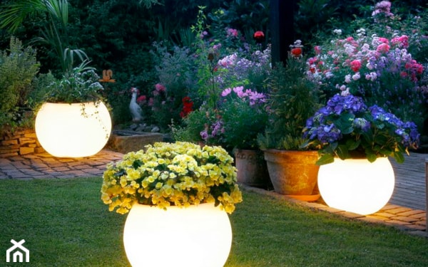 oświetlenie w ogrodzie nowoczesnym