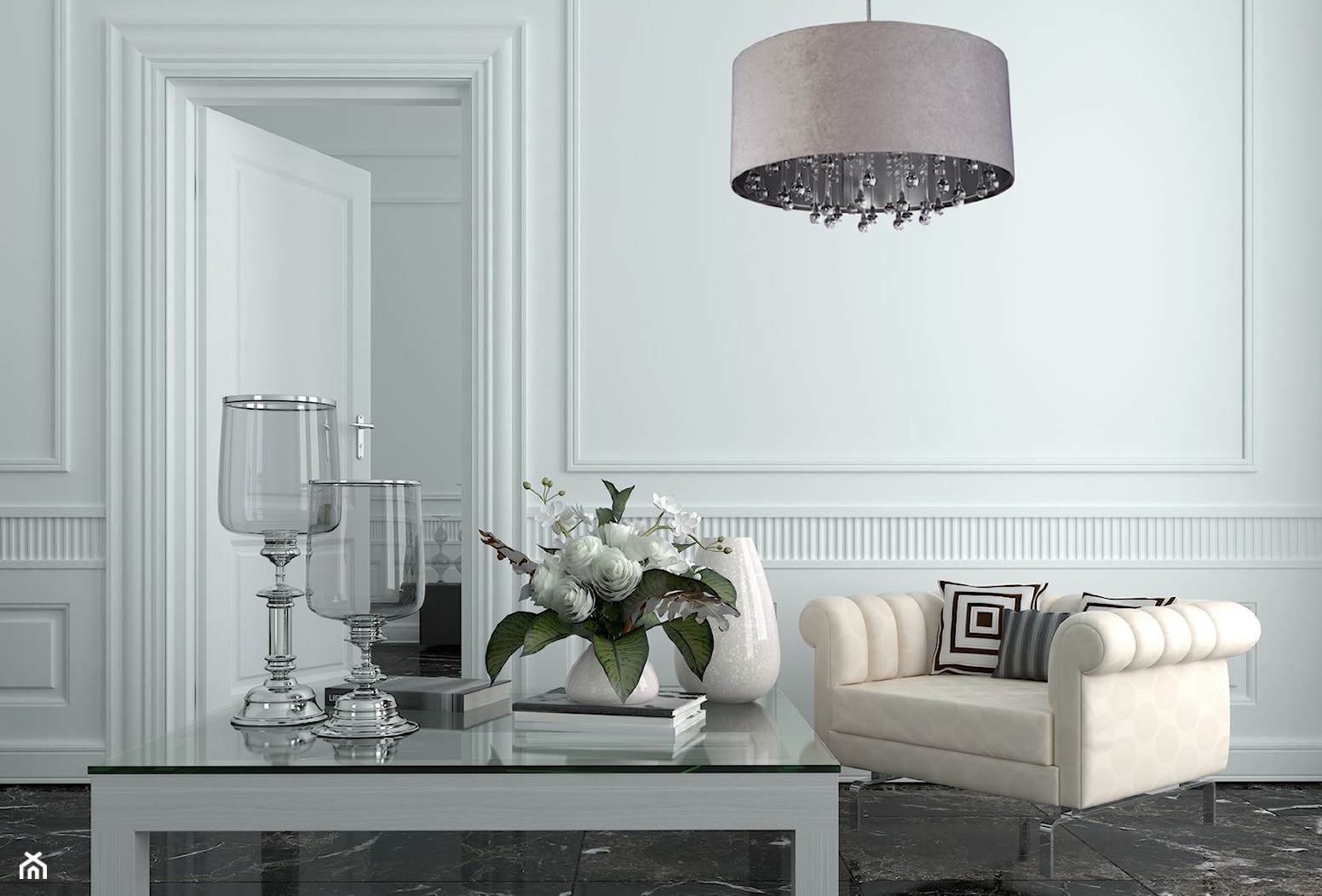 Lampa wisząca Crystal gray - silver. - zdjęcie od 4FunDesign - Homebook