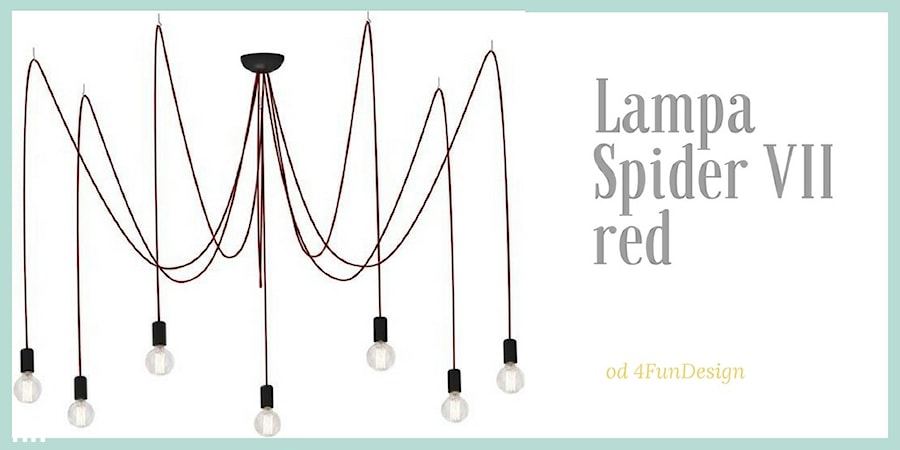 Lampa Pająk Red - Ekotechnik24.pl - zdjęcie od 4FunDesign