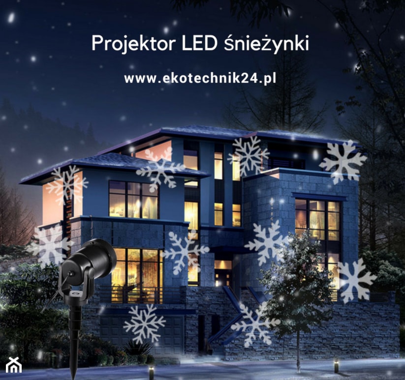 Projektor świąteczny śnieżynki - zdjęcie od 4FunDesign - Homebook