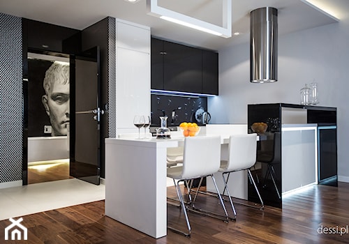 Naramowice mieszkanie 70m2 - Średnia biała jadalnia w kuchni, styl nowoczesny - zdjęcie od Dessi