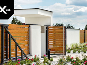 Aluminiowe ogrodzenie Horizon Wood - zdjęcie od XCEL Ogrodzenia