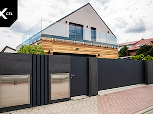 Grafitowe ogrodzenie z aluminium i spieków kwarcowych - zdjęcie od XCEL Ogrodzenia