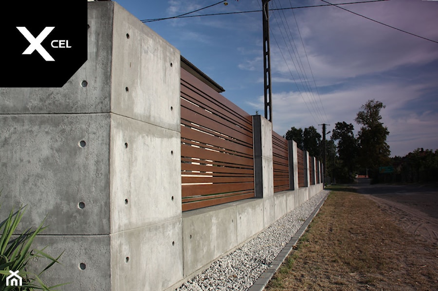 Minimalistyczne ogrodzenie betonowe - zdjęcie od XCEL Ogrodzenia