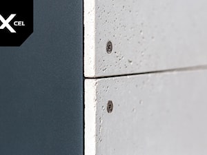 Shades of Grey. Nowoczesne ogrodzenie Xcel: Horizon Massive + Rockina Cubero - Ogród, styl nowoczes ... - zdjęcie od XCEL Ogrodzenia