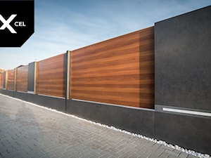 Day and Night. Nowoczesne ogrodzenie Xcel: Rockina Cubero + Horizon Massive - Ogród, styl nowoczesn ... - zdjęcie od XCEL Ogrodzenia