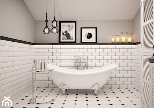 MIESZKANIE NA PODDASZU - Średnia bez okna jako pokój kąpielowy łazienka, styl tradycyjny - zdjęcie od TAKE [DESIGN]