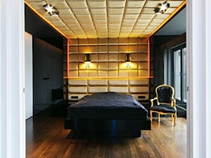 HOLA_10 - Duża czarna sypialnia, styl glamour - zdjęcie od HOLA DESIGN