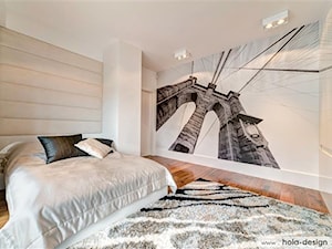 HOLA_11 - Średnia beżowa biała sypialnia, styl nowoczesny - zdjęcie od HOLA DESIGN