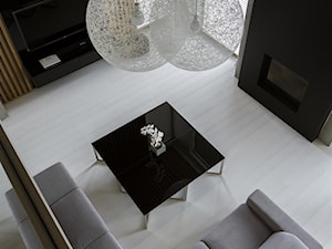 HOLA_25 - Średni biały czarny salon, styl nowoczesny - zdjęcie od HOLA DESIGN
