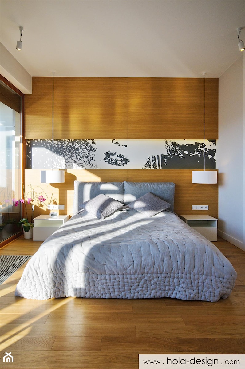 HOLA_21 - Średnia biała sypialnia, styl nowoczesny - zdjęcie od HOLA DESIGN