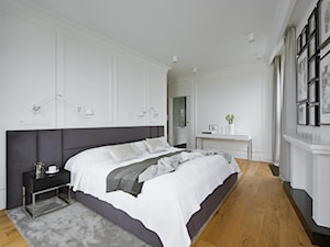 Penthouse rodzinny - Średnia biała sypialnia, styl nowoczesny - zdjęcie od HOLA DESIGN
