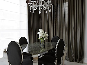 HOLA_22 - Średnia beżowa jadalnia jako osobne pomieszczenie, styl glamour - zdjęcie od HOLA DESIGN
