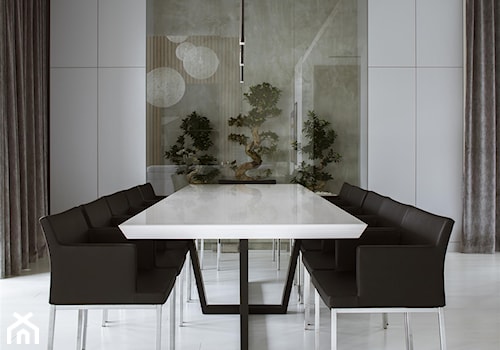 HOLA_25 - Średnia biała jadalnia w salonie, styl nowoczesny - zdjęcie od HOLA DESIGN
