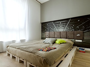 HOLA_13 - Średnia szara sypialnia, styl minimalistyczny - zdjęcie od HOLA DESIGN