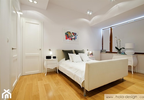 HOLA_6 - Średnia biała sypialnia, styl minimalistyczny - zdjęcie od HOLA DESIGN