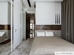 HOLA_20 - Średnia biała sypialnia, styl nowoczesny - zdjęcie od HOLA DESIGN