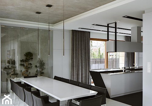HOLA_25 - Duża biała jadalnia w salonie, styl nowoczesny - zdjęcie od HOLA DESIGN