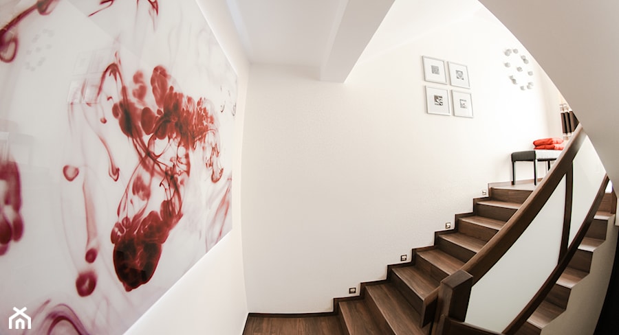 Realizacja salon + klatka schodowa - KONKURS - Schody, styl nowoczesny - zdjęcie od Ewa Weber - Pracownia Projektowa