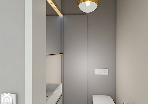 DOM NA ZŁOTNIE - Mała na poddaszu bez okna łazienka, styl nowoczesny - zdjęcie od LUIZA STAR