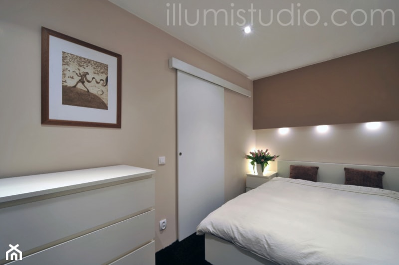 WNĘTRZA - zdjęcia z realizacji - Sypialnia, styl minimalistyczny - zdjęcie od ILLUMISTUDIO