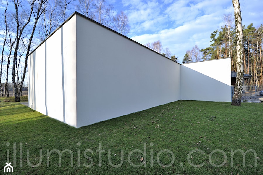 DOMY - zdjęcia z realizacji - Średnie parterowe nowoczesne domy jednorodzinne murowane, styl minimalistyczny - zdjęcie od ILLUMISTUDIO