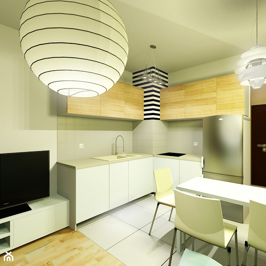 Apartament 02 - Salon i kuchnia - zdjęcie od MH-PROJEKT
