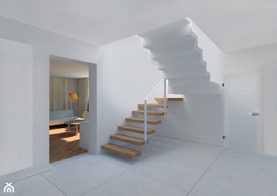 Projekt wnętrz Lipowa - Schody, styl minimalistyczny - zdjęcie od Pracownia Projektowa Architektury Krajobrazu Januszówka