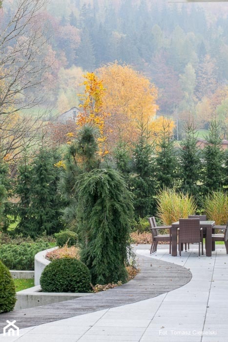 Ogród w górach - Średni ogród za domem, styl nowoczesny - zdjęcie od Pracownia Projektowa Architektury Krajobrazu Januszówka
